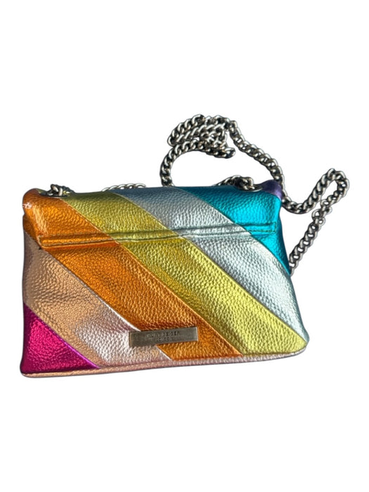 Kurt Geiger Rainbow Vegan Leather Bird Silver Hardware Crossbody Purse Rainbow / One Size