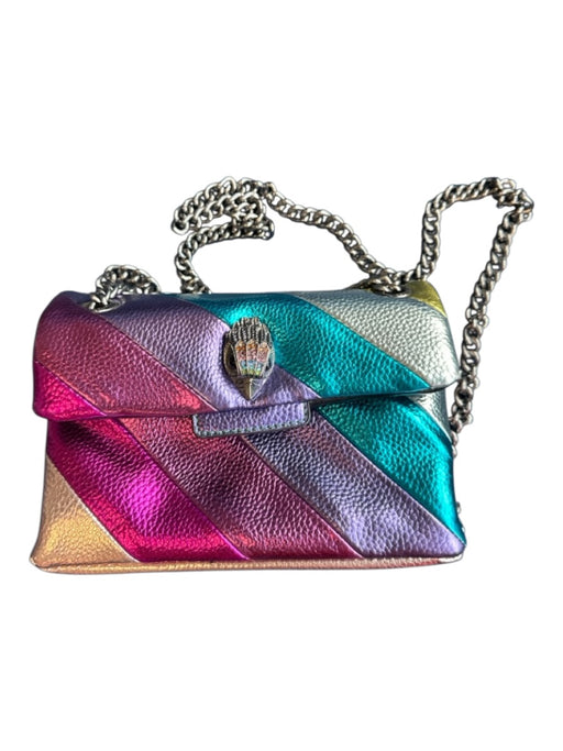 Kurt Geiger Rainbow Vegan Leather Bird Silver Hardware Crossbody Purse Rainbow / One Size