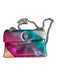 Kurt Geiger Rainbow Vegan Leather Bird Silver Hardware Crossbody Purse Rainbow / One Size