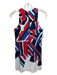 Milly & Tate Size 4 Blue, Red, White Cotton Blend Sleeveless Sheath Dress Blue, Red, White / 4