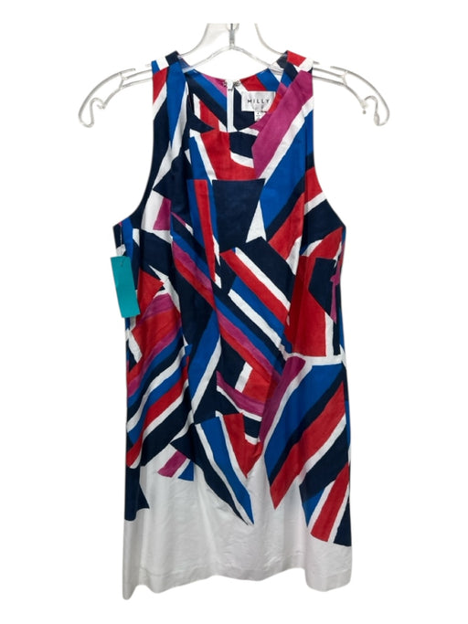 Milly & Tate Size 4 Blue, Red, White Cotton Blend Sleeveless Sheath Dress Blue, Red, White / 4
