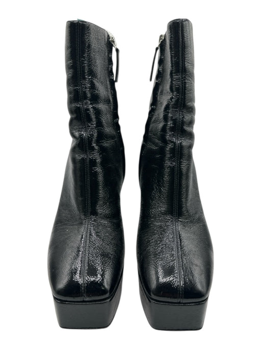 Guiseppe Zanotti Shoe Size 42 Black Patent Leather Side Zip Square Toe Boots Black / 42