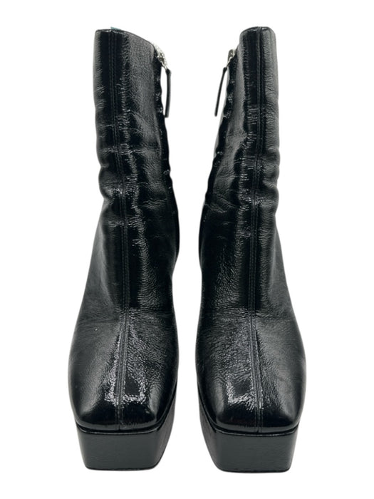 Guiseppe Zanotti Shoe Size 42 Black Patent Leather Side Zip Square Toe Boots Black / 42