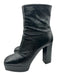 Guiseppe Zanotti Shoe Size 42 Black Patent Leather Side Zip Square Toe Boots Black / 42
