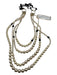 Chanel Cream, Black & Gold Faux Pearl Multi Strand Interlocking CC Necklace Cream, Black & Gold