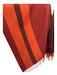 Hermes Size One Size Red, Orange, Brown Wool & Cashmere Fringe Poncho Coat Red, Orange, Brown / One Size