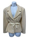 Chanel Size XL / 44 Cream Wool Blend Tweed Grosgrain Ribbon Detail Jacket Cream / XL / 44