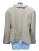 Chanel Size 44 Cream wool silk blend Tweed tulle ruffles Snap Buttons Jacket Cream / 44