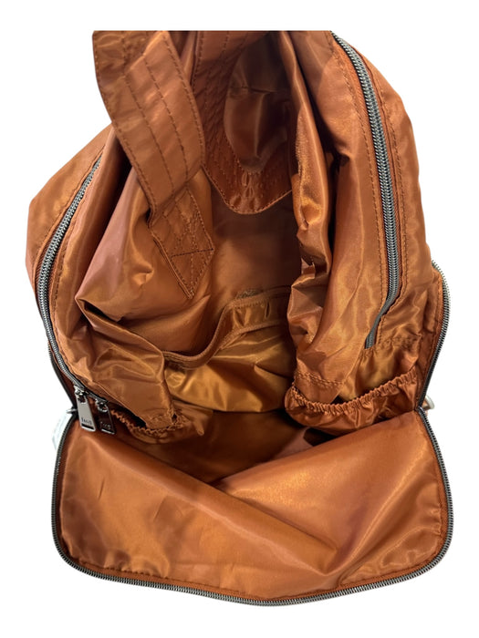 Lug Burnt Orange Polyester Handles Zip Close Compartments Foldable Bag Burnt Orange / Large