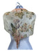 Ralph Lauren Cream, Green & Pink Sheer Square Floral scarf Cream, Green & Pink / Medium