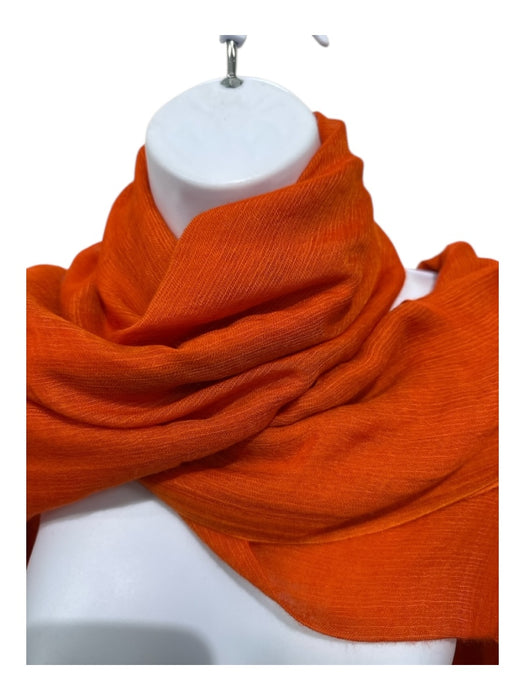 Hermes Orange Cashmere & Silk Thin Sheer Delicate Box Inc. scarf Orange / Large