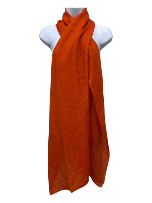 Hermes Orange Cashmere & Silk Thin Sheer Delicate Box Inc. scarf Orange / Large