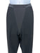 Chanel Size 44 Black Wool Satin Trim Piping Logo Trouser Pants Black / 44