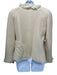 Chanel Size 44 Cream wool silk blend Tweed tulle ruffles Snap Buttons Jacket Cream / 44