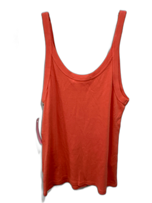Lacausa Size S Coral Pink Cotton Blend Sleeveless Tank Top Coral Pink / S