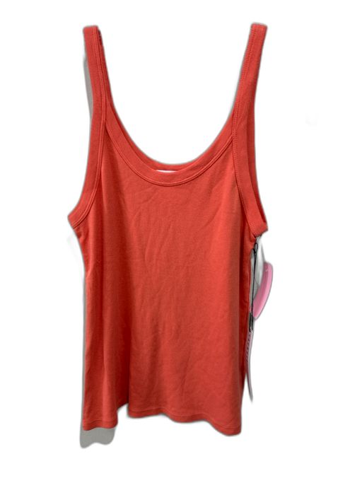 Lacausa Size S Coral Pink Cotton Blend Sleeveless Tank Top Coral Pink / S