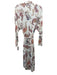 Anthropologie Size XXS White, Red & Multi Viscose Blend Long Sleeve Wrap Dress White, Red & Multi / XXS