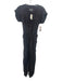 Anthropologie Size 0 Charcoal Black Lyocell Short Sleeve 1/2 Button Jumpsuit Charcoal Black / 0
