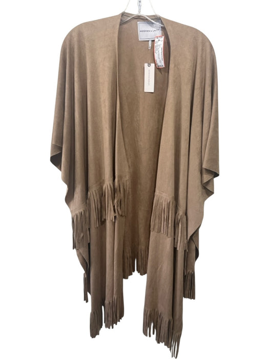 Andersen & Lauth Size One Size Tan Faux Suede Fringe Detail Open Front Jacket Tan / One Size
