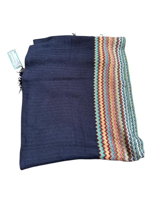Missoni Navy Multi Wool Blend Chevron scarf Navy Multi