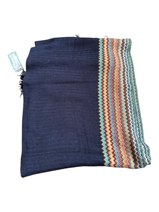 Missoni Navy Multi Wool Blend Chevron scarf Navy Multi