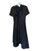 Staud Size S Black Cotton Blend Sleeveless neck tie Maxi Dress Black / S