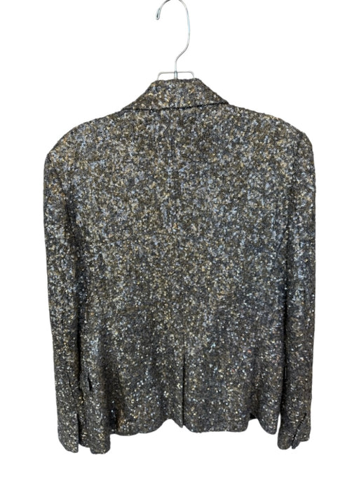 Zadig & Voltaire Size M Silver & Gold Sequins One Button Long Sleeve Jacket Silver & Gold / M