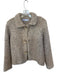 Zara Size S Oatmeal Wool Blend Flower Application Snap buttons Jacket Oatmeal / S