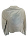 Theory Size 8 Bone Leather Buttons Long Sleeve Collar Jacket Bone / 8