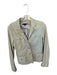 Theory Size 8 Bone Leather Buttons Long Sleeve Collar Jacket Bone / 8