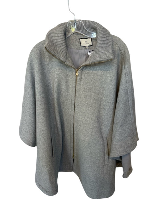 Tuckernuck Size One Size Gray Wool Blend Batwing Funnel Neck Half Zip Coat Gray / One Size