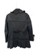 Burberry Blue Label Size 40 Black ruffles Double Breast Trench Belted Coat Black / 40