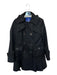 Burberry Blue Label Size 40 Black ruffles Double Breast Trench Belted Coat Black / 40