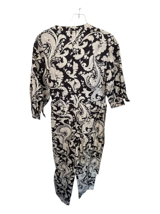 Rebecca Taylor Size Est M Tan & brown Cotton Long Balloon Sleeve Belted Jumper Tan & brown / Est M