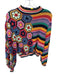 Farm Rio Size XS Multi Cotton Long Balloon Sleeve Macrame Knit Sweater Multi / XS