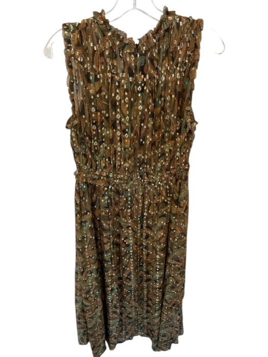 Ulla Johnson Size M Teal & Orange Lycocell Sleeveless Flowers Maxi Dress Teal & Orange / M