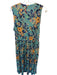 Ulla Johnson Size M Teal & Orange Lycocell Sleeveless Flowers Maxi Dress Teal & Orange / M