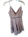 Sau Lee Size 0 Purple & Nude Polyester Spaghetti Strap Lace Overlay Dress Purple & Nude / 0