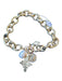 Kenneth Lane Gold & Pearl Metal Chunky Chain Charms Toggle Necklace Gold & Pearl