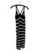 Tanya Taylor Size M Black & White Cotton & Elastane Knit Striped Racerback Dress Black & White / M