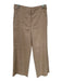 Veronica Beard Size 8 Khaki Linen & Polyester Silver Buttons Zip Fly Pants Khaki / 8