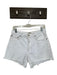 Agolde Size 28 White Cotton Raw Hem Denim High Waist Shorts White / 28