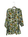 Rhode Size S Green & Multi Cotton 3/4 Sleeve Ruffle Hem Scoop Neck Belt Dress Green & Multi / S