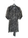 Tanya Taylor Size M Black Tan & Cream Polyester & Nylon Animal Print Dress Black Tan & Cream / M