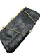 Hobo Black Leather Gold hardware Fringe Inner Pocket Strap Clutch Black