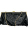 Hobo Black Leather Gold hardware Fringe Inner Pocket Strap Clutch Black