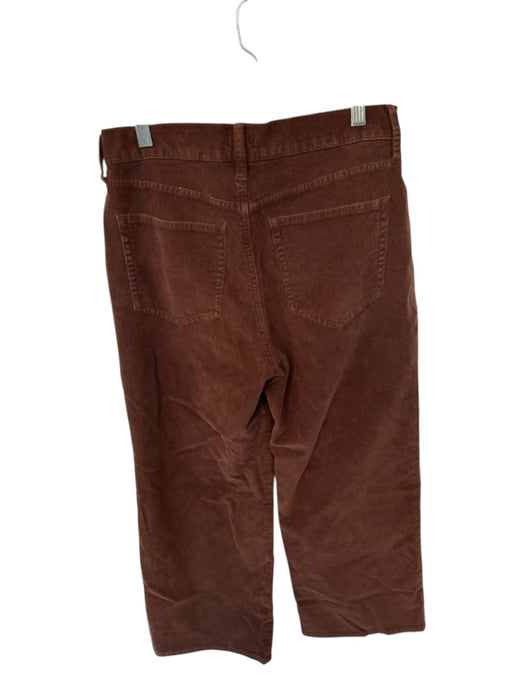 J. Crew Size 28P Brown Corduroy High Waist Wide Leg Cropped Pants Brown / 28P