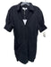 L'Academie Size Medium Black Cotton Short Sleeve Seersucker Surplice Dress Black / Medium