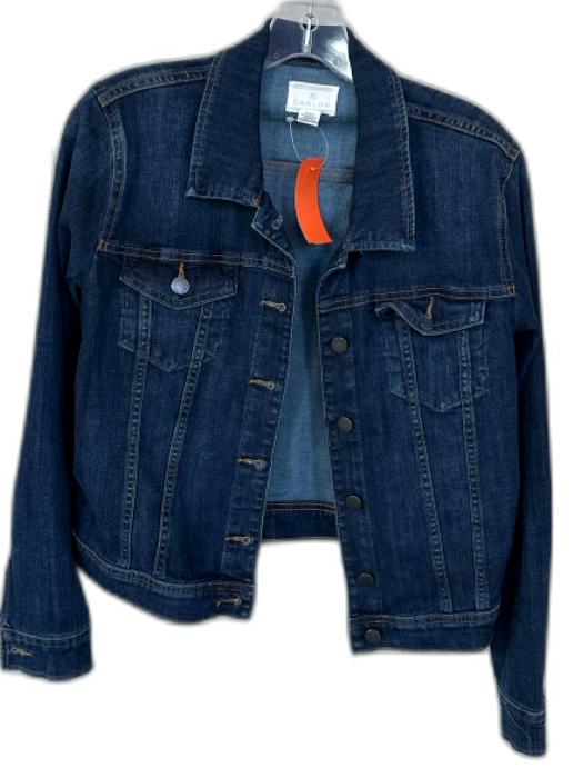 Caslon Size M Dark Wash Cotton Blend Buttons Denim Jacket Dark Wash / M