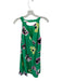 J Crew Size 12 Green & Pink Polyester High Neck Floral Key hole Knee Dress Green & Pink / 12